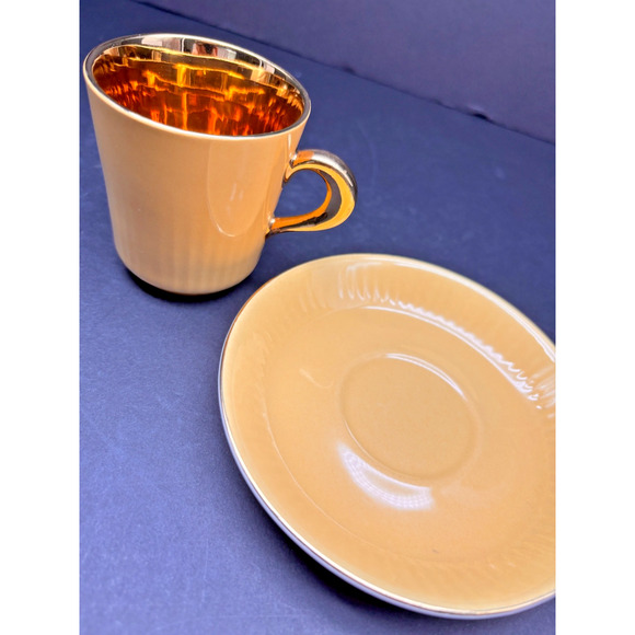 Vintage MCM 50s Figgjo Flint Demitasse Espresso Cup 22k Gold inside Norway - Picture 7 of 16